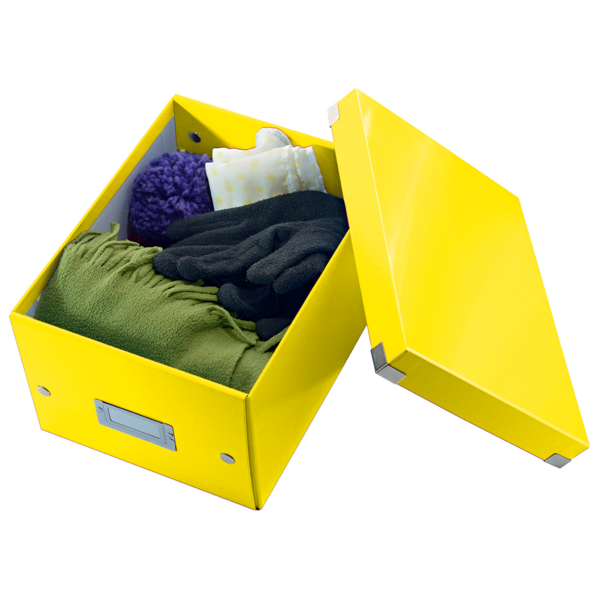 Caja De Almacenaje Pequeña Click & Store Wow De Leitz Amarillo