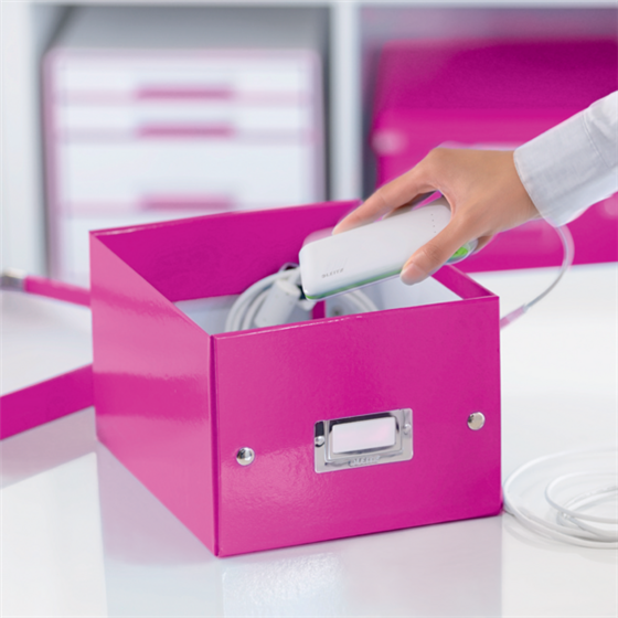 Caja De Almacenaje Pequeña Click & Store Wow De Leitz Fucsia