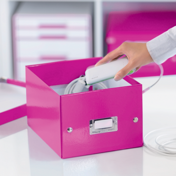 Caja De Almacenaje Pequeña Click & Store Wow De Leitz Fucsia