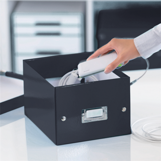 Caja De Almacenaje Pequeña Click & Store Wow De Leitz Negro