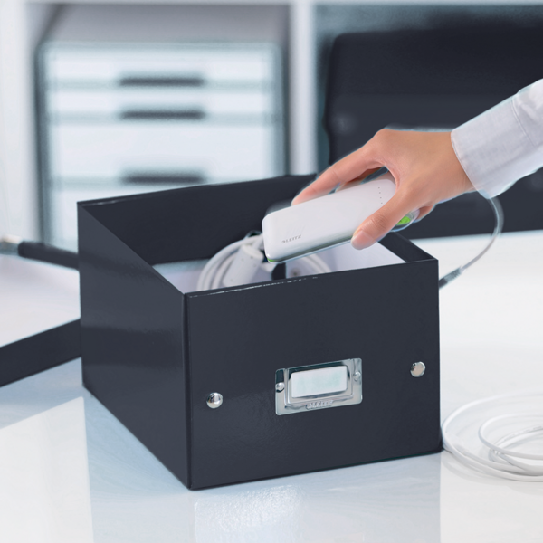 Caja De Almacenaje Pequeña Click & Store Wow De Leitz Negro