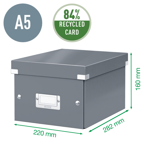 Caja De Almacenaje Pequeña Click & Store Wow De Leitz Púrpura