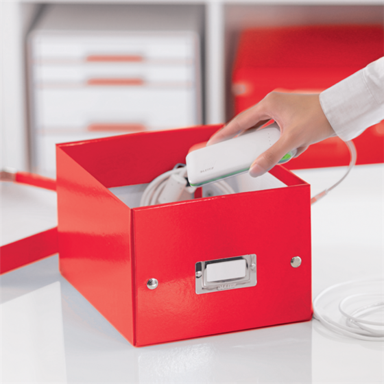 Caja De Almacenaje Pequeña Click & Store Wow De Leitz Rojo