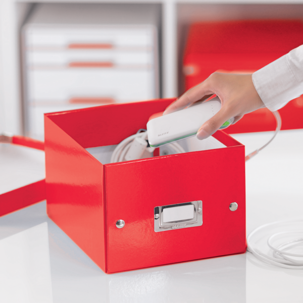 Caja De Almacenaje Pequeña Click & Store Wow De Leitz Rojo