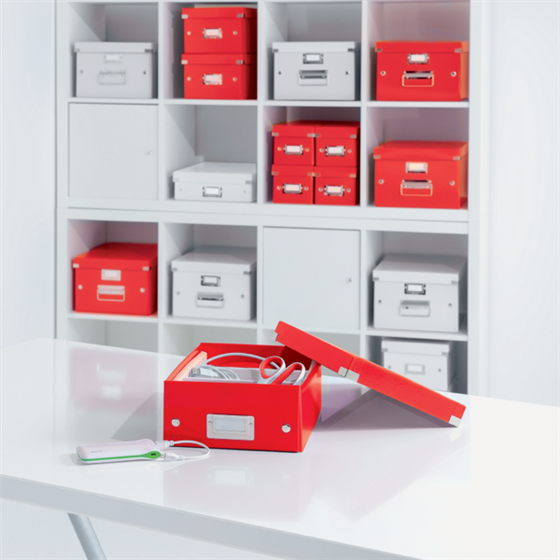 Caja De Almacenaje Pequeña Click & Store Wow De Leitz Rojo