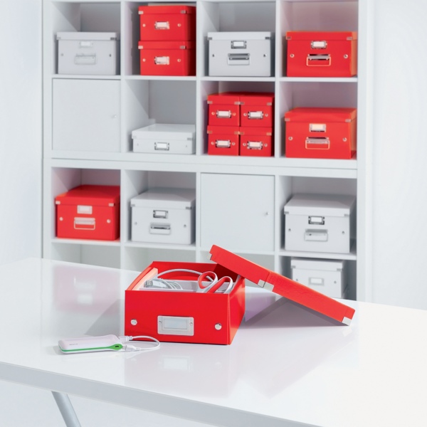 Caja De Almacenaje Pequeña Click & Store Wow De Leitz Rojo