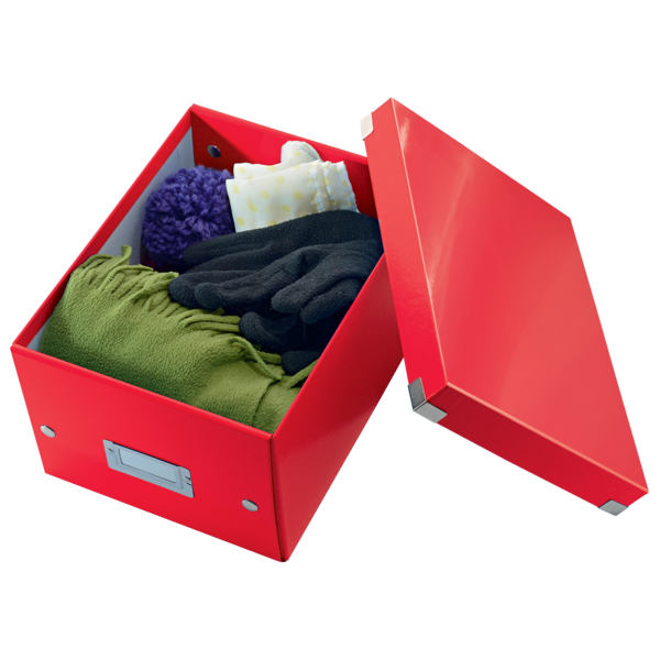 Caja De Almacenaje Pequeña Click & Store Wow De Leitz Rojo