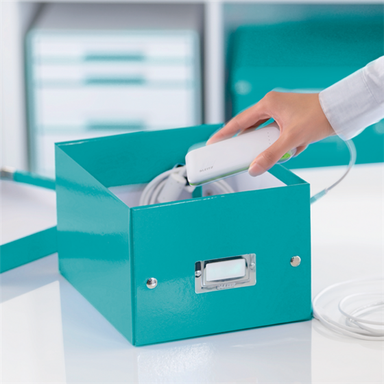 Caja De Almacenaje Pequeña Click & Store Wow De Leitz Turquesa