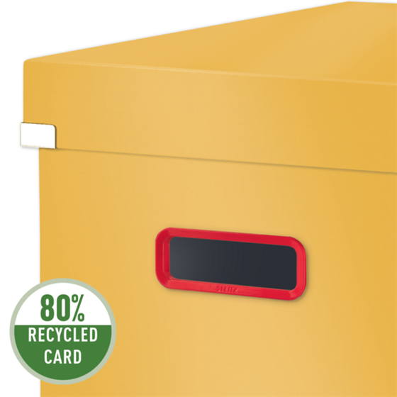 Caja De Almacenamiento Click & Store Cúbica Grande Leitz Cosy Amarillo Cálido