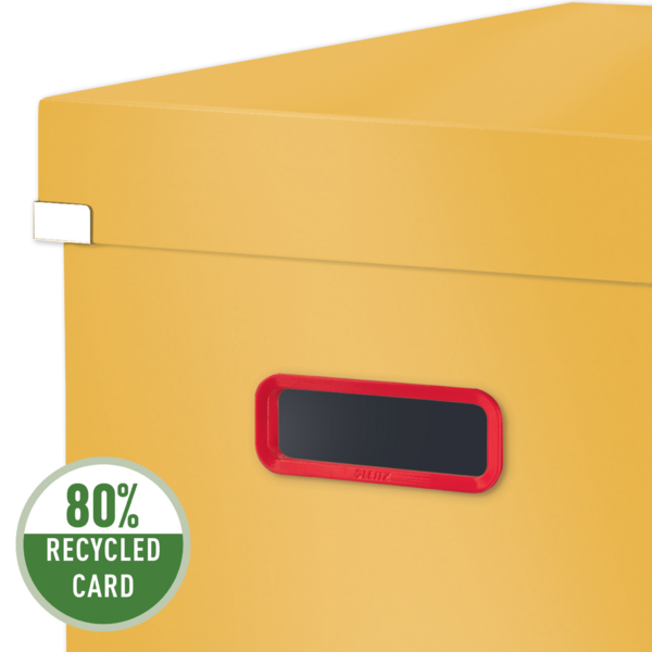Caja De Almacenamiento Click & Store Cúbica Grande Leitz Cosy Amarillo Cálido