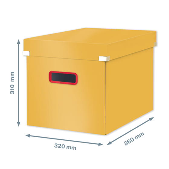 Caja De Almacenamiento Click & Store Cúbica Grande Leitz Cosy Amarillo Cálido