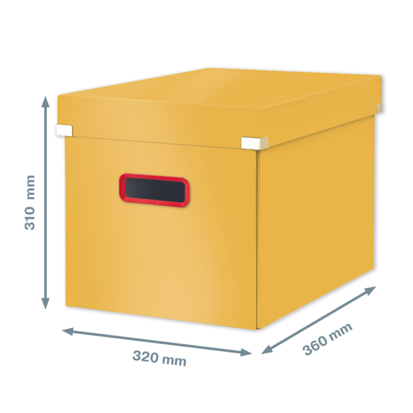 Caja De Almacenamiento Click & Store Cúbica Grande Leitz Cosy Amarillo Cálido