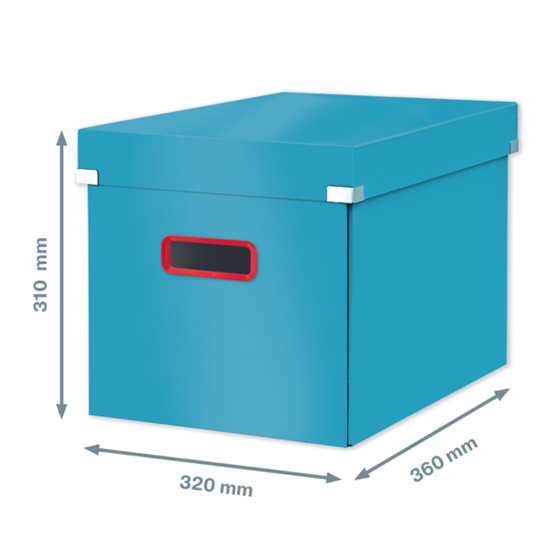 Caja De Almacenamiento Click & Store Cúbica Grande Leitz Cosy Azul Calma