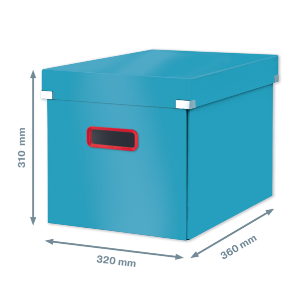Caja De Almacenamiento Click & Store Cúbica Grande Leitz Cosy Azul Calma