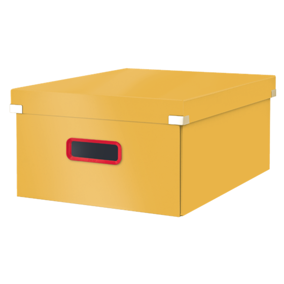 Caja De Almacenamiento Click & Store Grande Leitz Cosy Amarillo Cálido