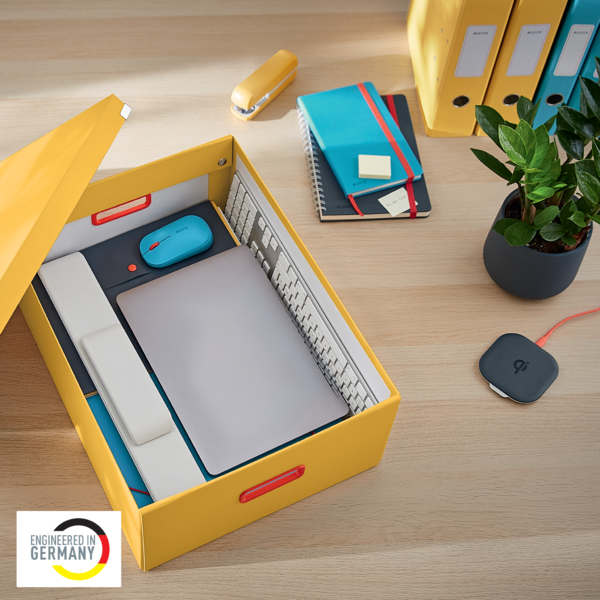 Caja De Almacenamiento Click & Store Grande Leitz Cosy Amarillo Cálido