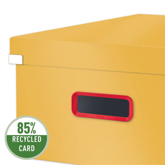Caja De Almacenamiento Click & Store Grande Leitz Cosy Amarillo Cálido