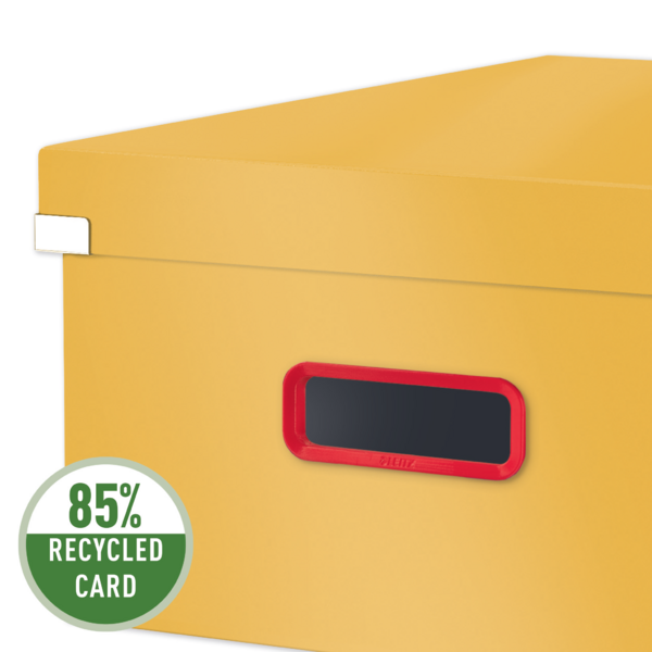 Caja De Almacenamiento Click & Store Grande Leitz Cosy Amarillo Cálido