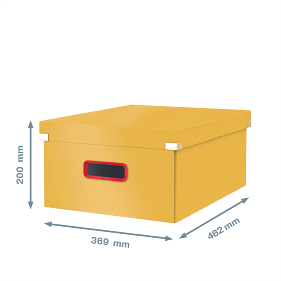 Caja De Almacenamiento Click & Store Grande Leitz Cosy Amarillo Cálido