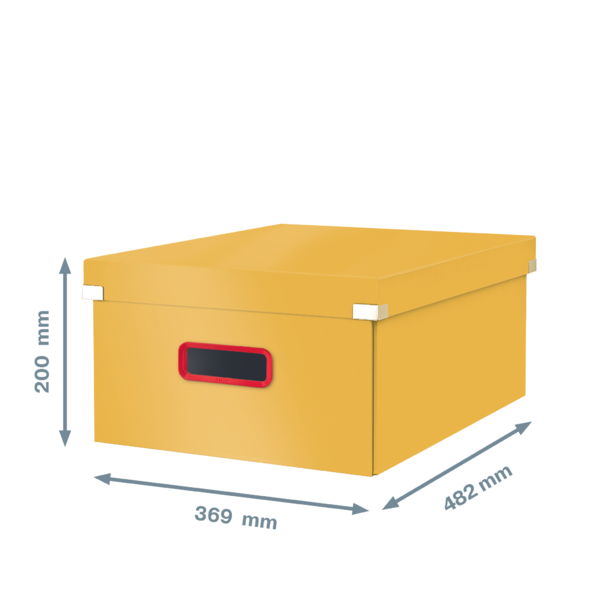 Caja De Almacenamiento Click & Store Grande Leitz Cosy Amarillo Cálido