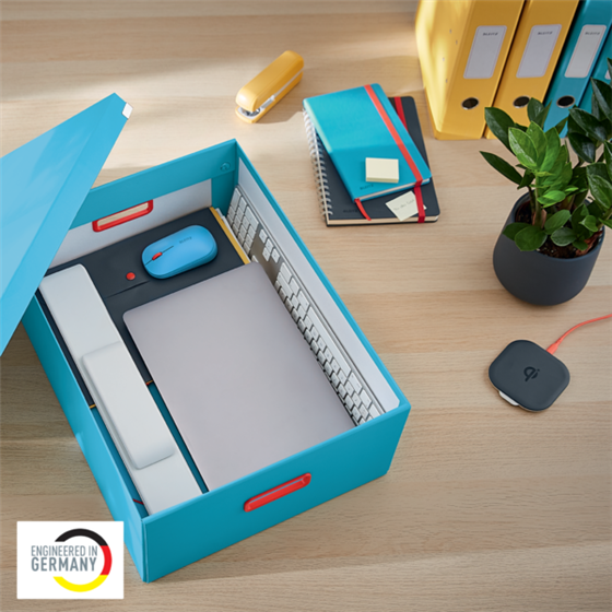 Caja De Almacenamiento Click & Store Grande Leitz Cosy Azul Calma