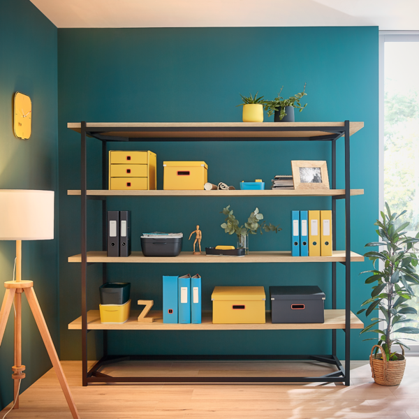 Caja De Almacenamiento Click & Store Grande Leitz Cosy Gris Terciopelo
