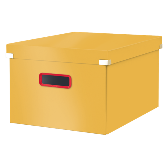 Caja De Almacenamiento Click & Store Mediana Leitz Cosy Amarillo Cálido