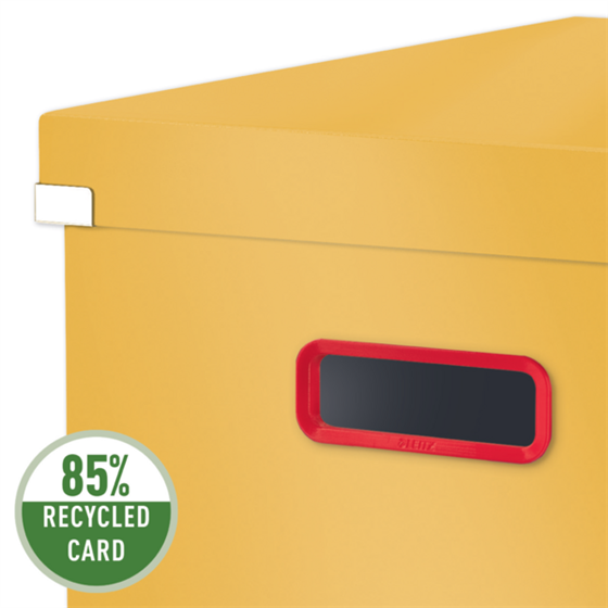 Caja De Almacenamiento Click & Store Mediana Leitz Cosy Amarillo Cálido