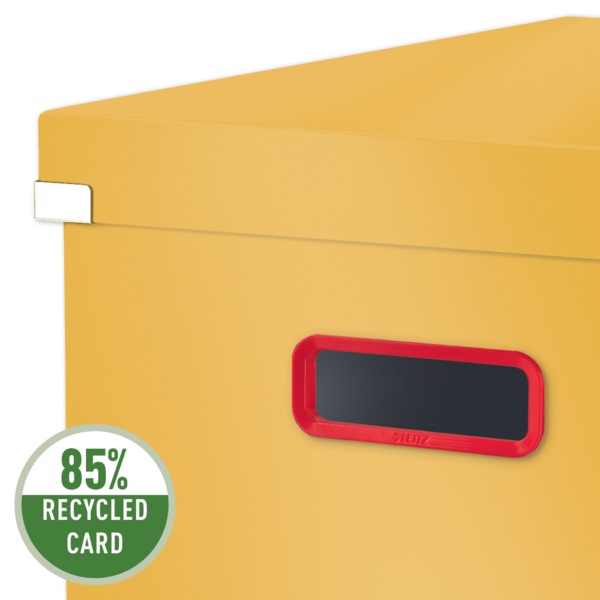 Caja De Almacenamiento Click & Store Mediana Leitz Cosy Amarillo Cálido