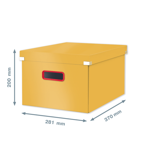 Caja De Almacenamiento Click & Store Mediana Leitz Cosy Amarillo Cálido