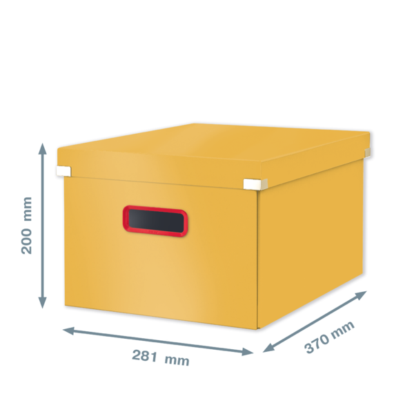 Caja De Almacenamiento Click & Store Mediana Leitz Cosy Amarillo Cálido
