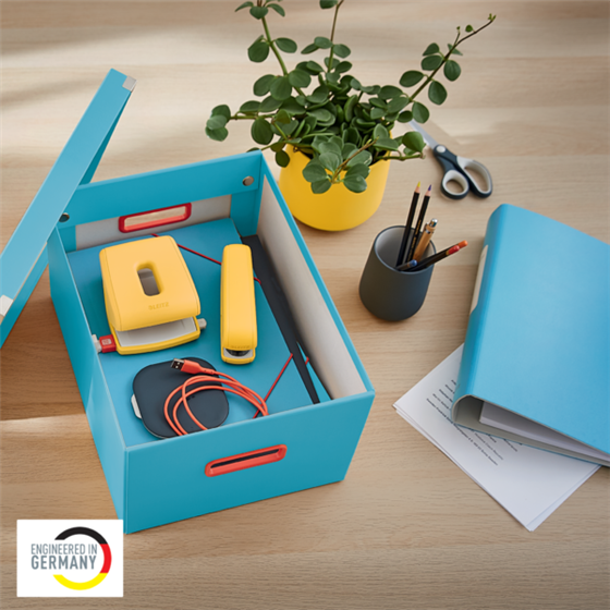 Caja De Almacenamiento Click & Store Mediana Leitz Cosy Azul Calma