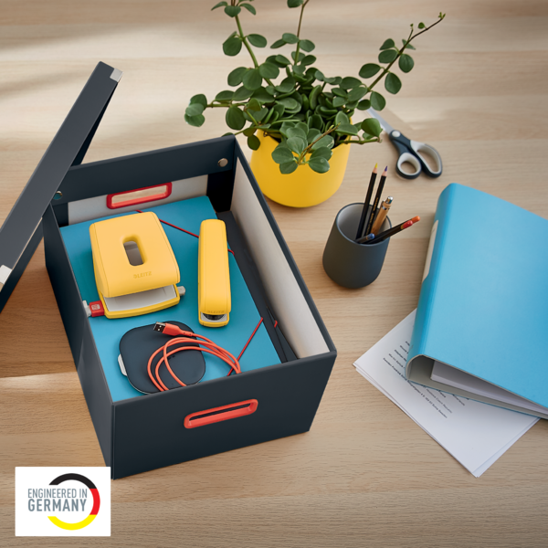 Caja De Almacenamiento Click & Store Mediana Leitz Cosy Gris Terciopelo