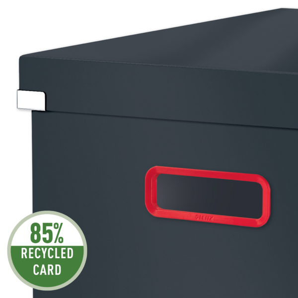 Caja De Almacenamiento Click & Store Mediana Leitz Cosy Gris Terciopelo