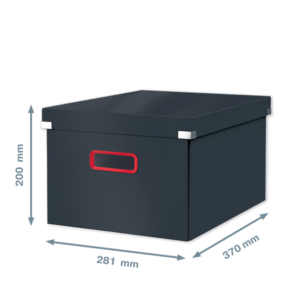 Caja De Almacenamiento Click & Store Mediana Leitz Cosy Gris Terciopelo