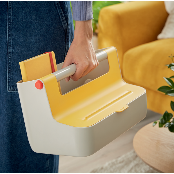 Caja De Almacenamiento Portátil Leitz Cosy Amarillo Cálido