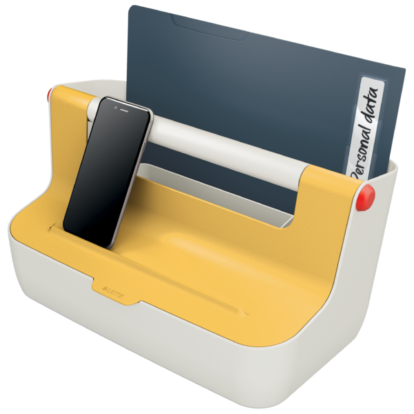 Caja De Almacenamiento Portátil Leitz Cosy Amarillo Cálido