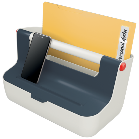 Caja De Almacenamiento Portátil Leitz Cosy Gris Terciopelo