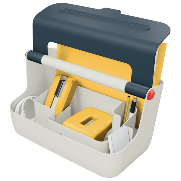 Caja De Almacenamiento Portátil Leitz Cosy Gris Terciopelo