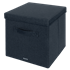 Caja De Tela Para Almacenamiento Con Tapa Grande De Leitz, Paquete De 2 Gris Terciopelo
