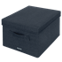 Caja De Tela Para Almacenamiento Con Tapa Mediana De Leitz, Paquete De 2 Gris Terciopelo