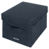 Caja De Tela Para Almacenamiento Con Tapa Pequeña De Leitz, Paquete De 2 Gris Terciopelo