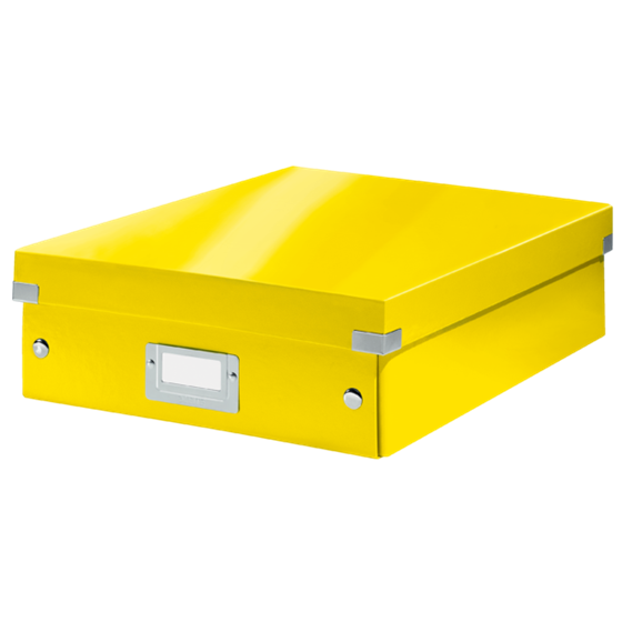 Caja Organizadora Mediana Click & Store Wow De Leitz Amarillo