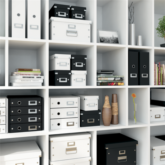 Caja Organizadora Mediana Click & Store Wow De Leitz Amarillo