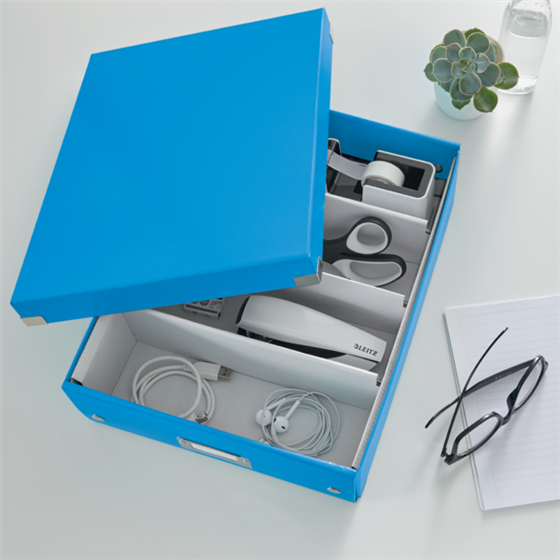 Caja Organizadora Mediana Click & Store Wow De Leitz Azul
