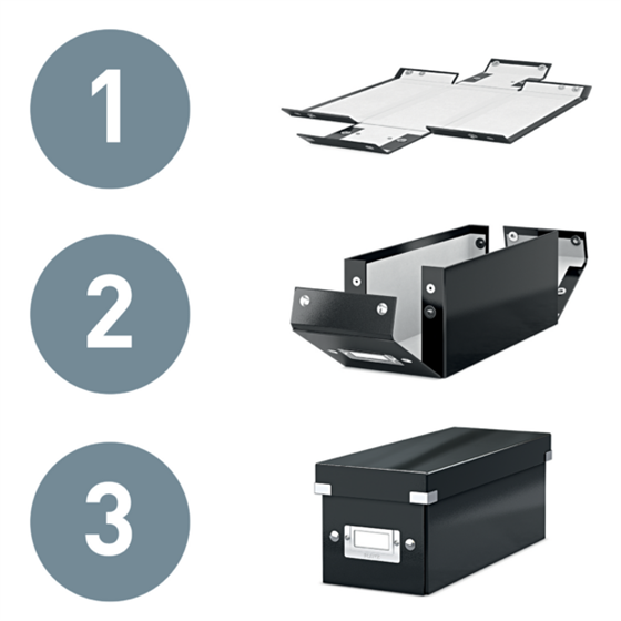 Caja Organizadora Mediana Click & Store Wow De Leitz Azul