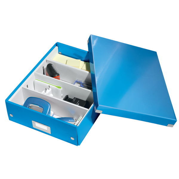 Caja Organizadora Mediana Click & Store Wow De Leitz Azul