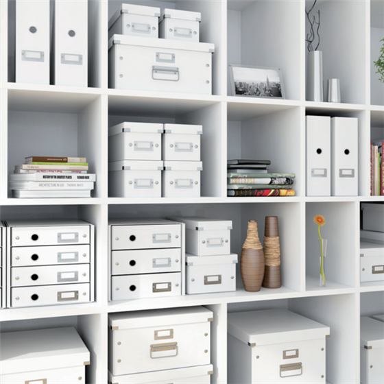 Caja Organizadora Mediana Click & Store Wow De Leitz Blanco