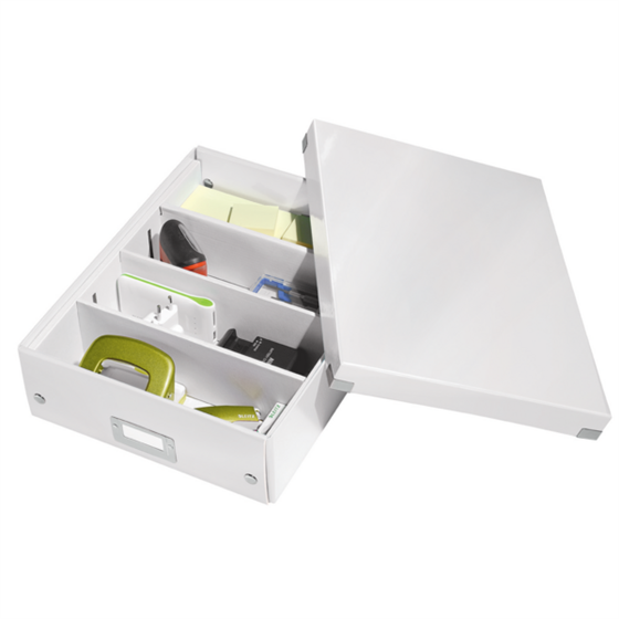 Caja Organizadora Mediana Click & Store Wow De Leitz Blanco