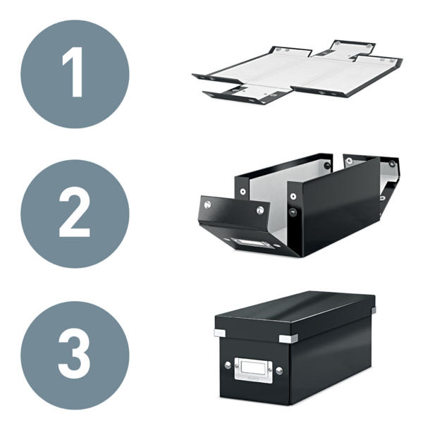 Caja Organizadora Mediana Click & Store Wow De Leitz Negro